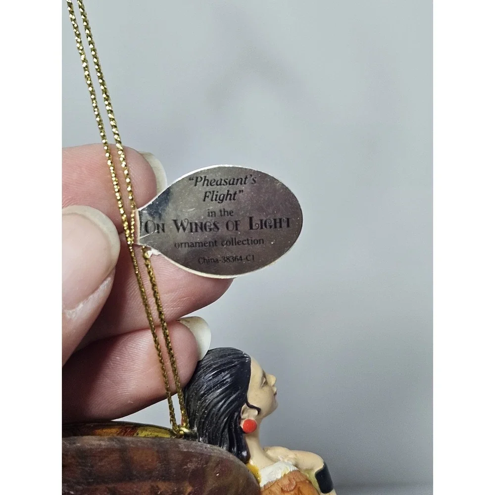 Ashton Drake On Wings of Light Pheasants Flight Fairy Ornament Vintage Butterfly